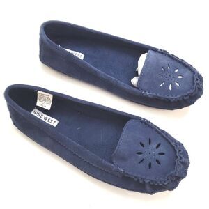 Nine‎ West Suede Loafers Shoes Size 8 Navy